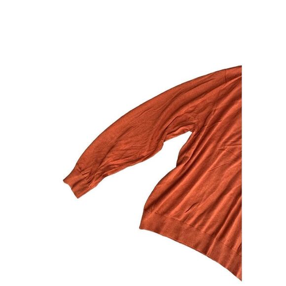 johntson & murphy silk blend orange v neck knit pullover sweater men’s size XXL - Picture 3 of 7